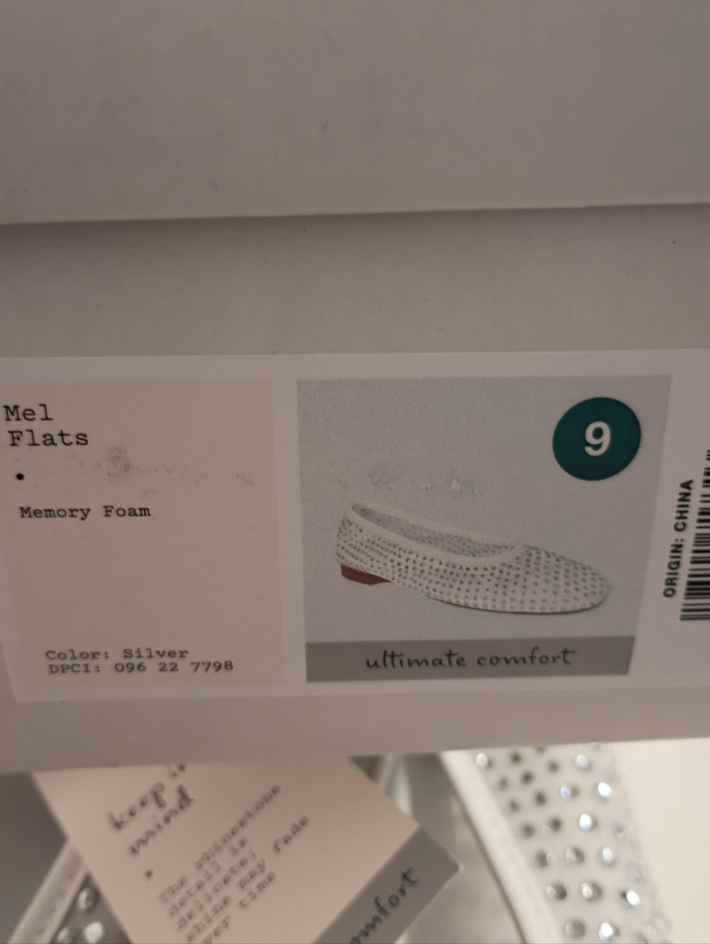 New! A New Day White Sheer Mel Flats Dress Shoes, Size 9  Memory Foam - Picture 2 of 4